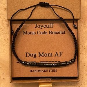 Morse code “Dog mom AF” bracelet